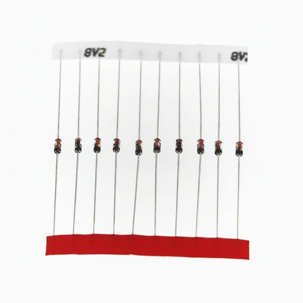 140-piece Zener diode assortment kit with 14 voltage values from 3.3V to 30V, each rated for 1/2W power in DO-15 glass packages.