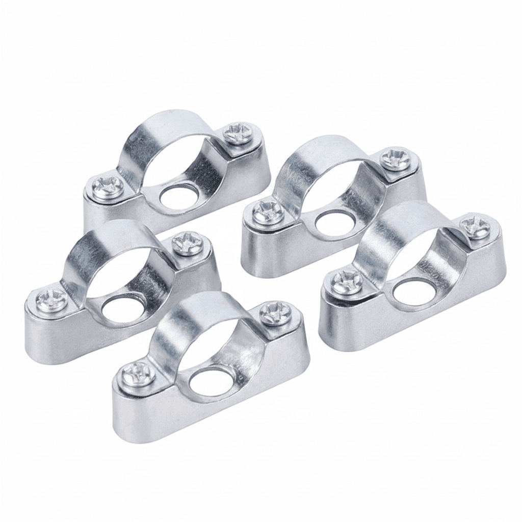 Pipe Mounting Clips | Heavy-Duty Aluminum Alloy | 16-50mm Sizes | Off-Wall Saddle Brackets - Image 1