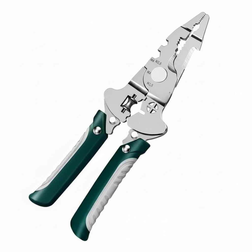 Wire Stripping & Crimping Tool | Multi-Function Electrician Pliers | Heavy-Duty
