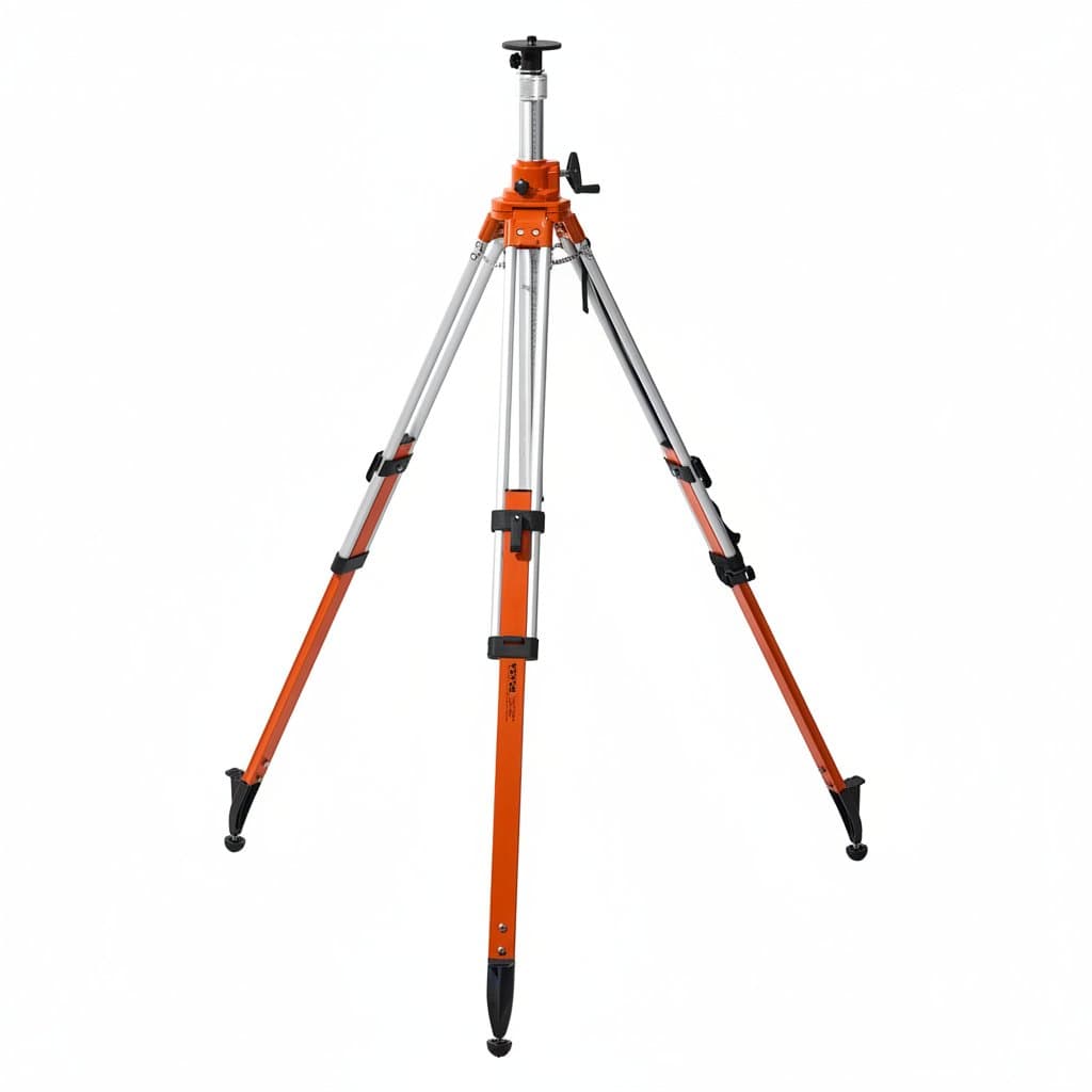 Heavy-Duty Survey Tripod | Thread Mount Height Adjustment | Integrated Level Bubble & Diffusion Limiter - Image 1