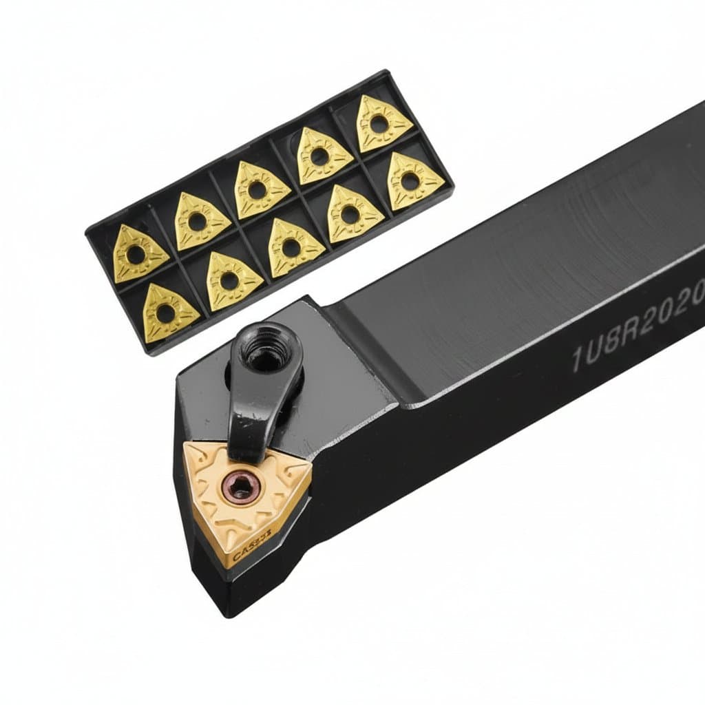 MWLNR external turning tool holder set with WNMG0804 carbide inserts for precision CNC lathe and bar cutting operations.