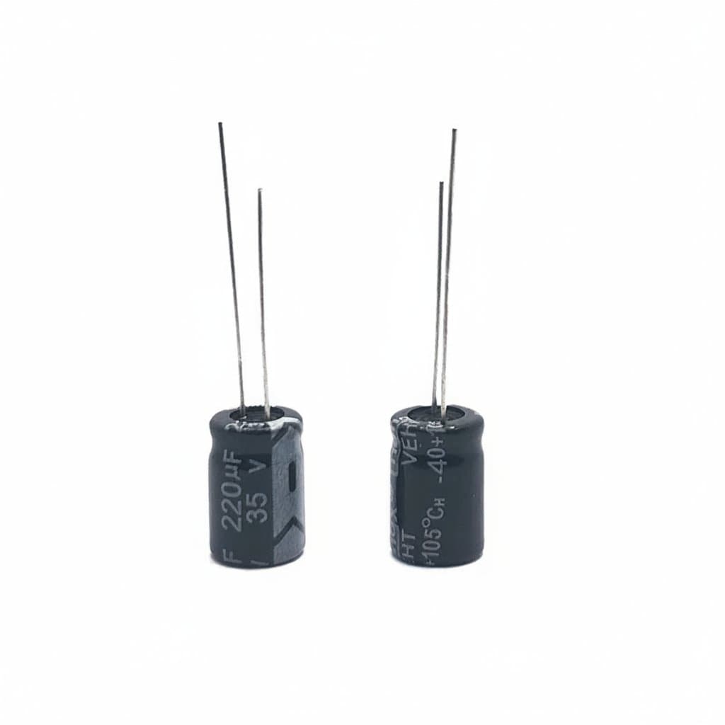 High frequency low ESR aluminum electrolytic capacitor, 100uF to 3300uF, voltage ratings from 10V to 400V for electronic circuits.