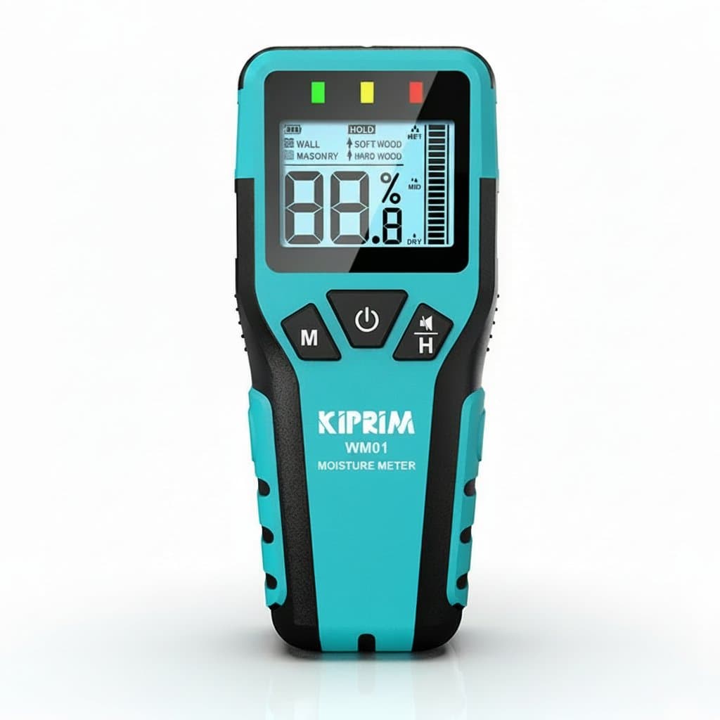 Inductive Wood Moisture Meter | Non-Contact Pinless Hygrometer | Timber & Wall Damp Detector