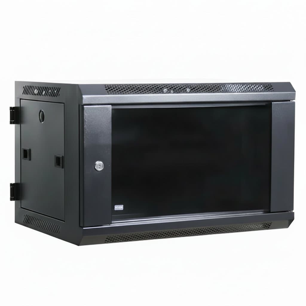 Customizable 42U server rack cabinet in durable SPCC steel, featuring a smart server rack system for network data center organization.