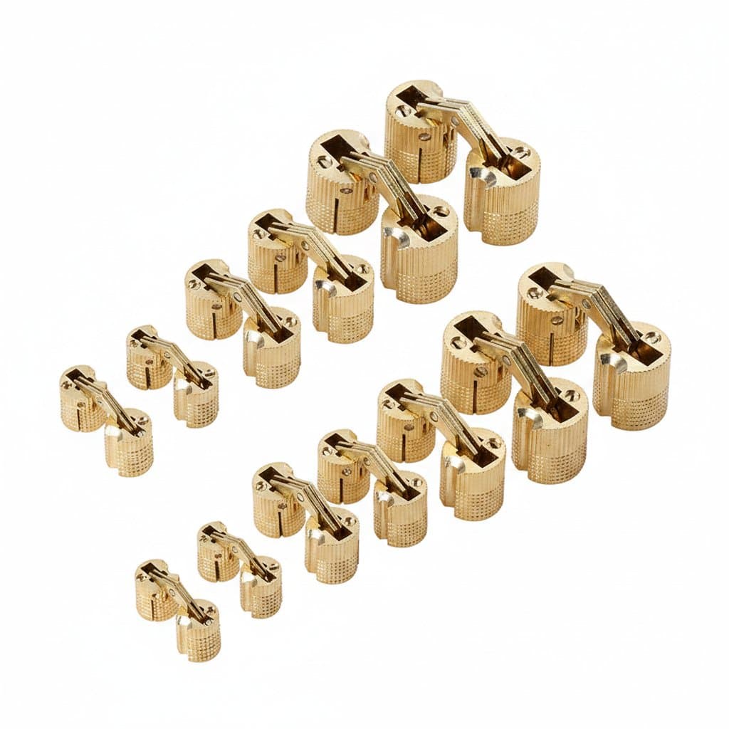 NAIERDI Brass Furniture Hinges 8-18mm Hidden Cabinet Copper - Premium Tools & Hardware > Fasteners with professional quality and features