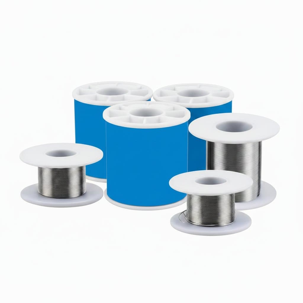 HX-T100 200g spool of Mechanic soldering wire with mild rosin core, available in diameters from 0.3mm to 1.2mm for electronics repair.