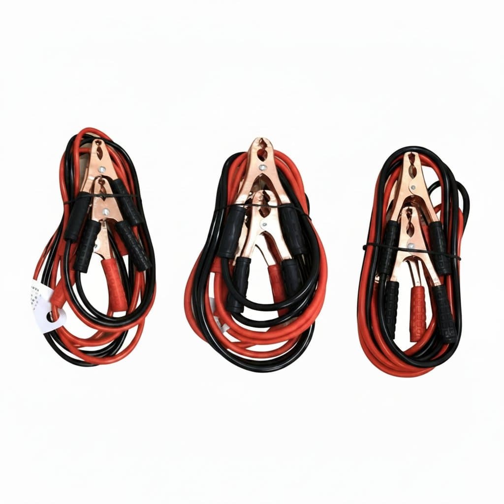 New 3-meter, 500A car power charging booster cable with alligator clamps, essential jumper cables for car emergencies.