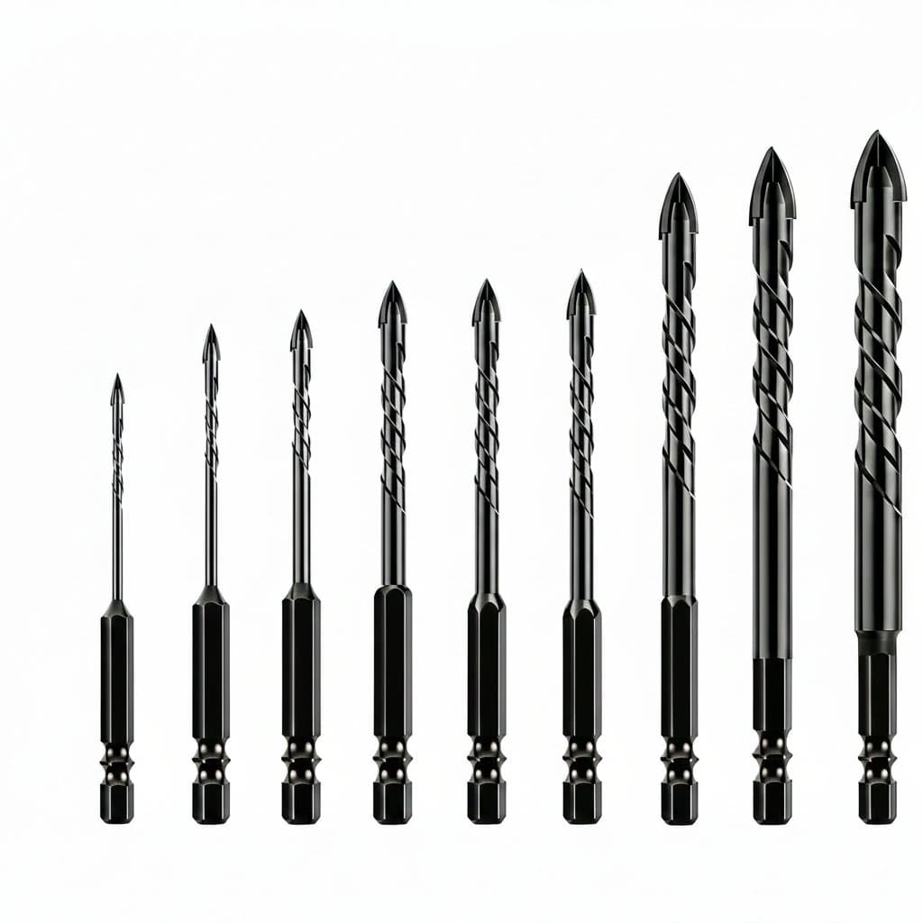 7-Piece Carbide Drill Bit Set | 3-12mm for Tile, Glass & Concrete | Masonry & Woodworking Tools - Image 1