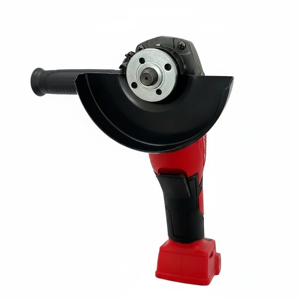 Milwaukee 125mm cordless angle grinder with brushless motor, paddle switch, no-lock for grinding, cutting, and polishing.