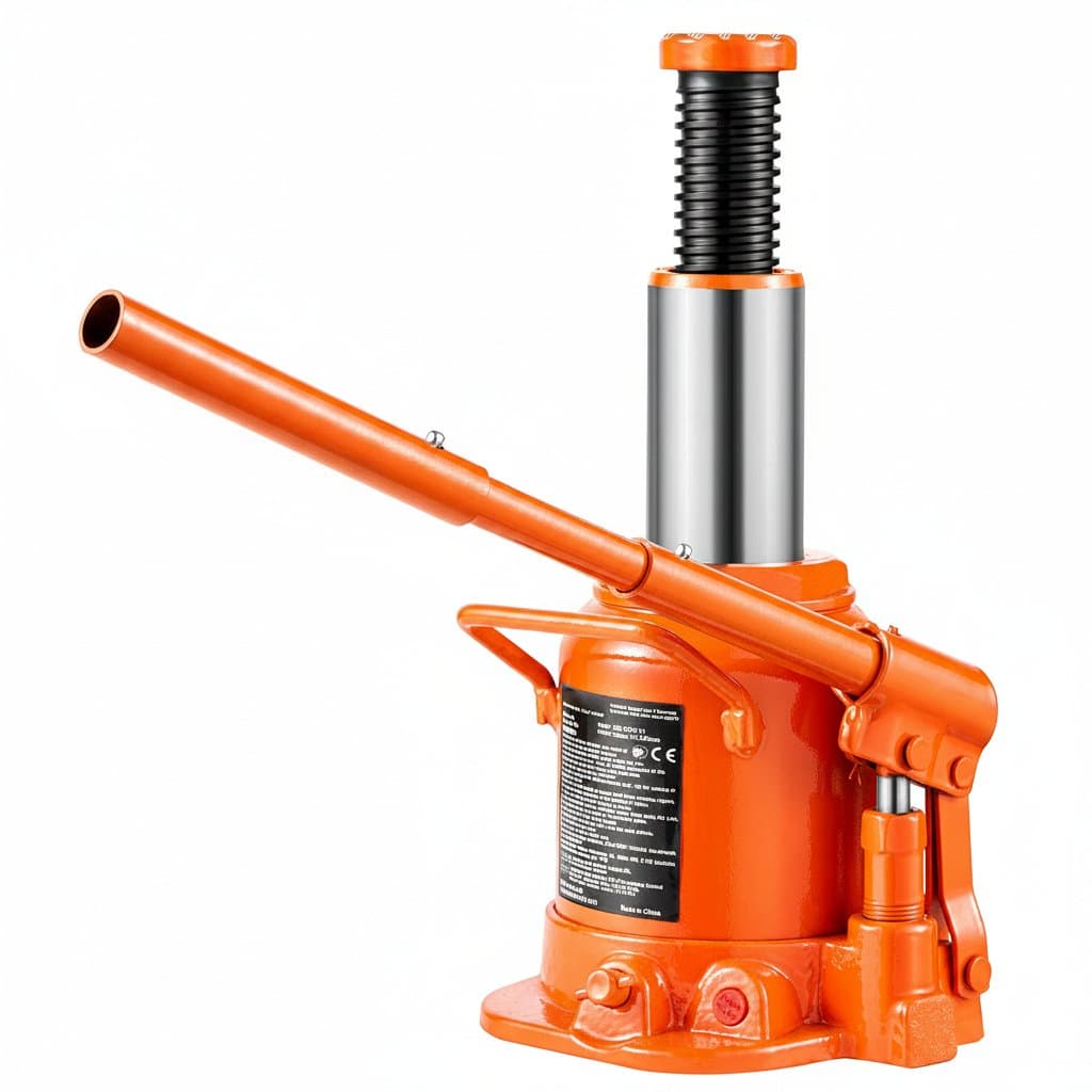 SucceBuy 20 Ton Hydraulic Bottle Jack with long 3-section handle for car, truck, and RV auto repair and maintenance.
