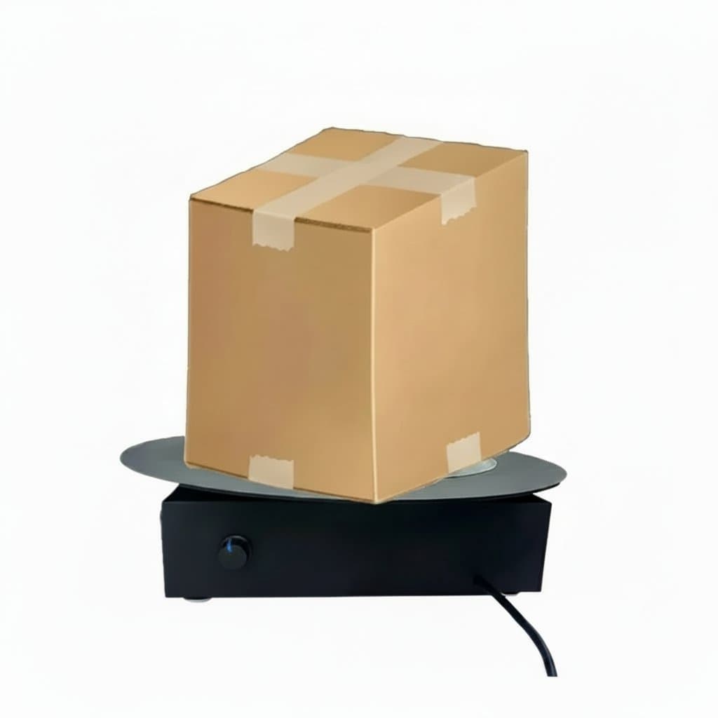 200KG Electric Rotary Turntable Baler and Stretch Wrapping Machine for securing pallets of seafood, fruit, or cartons.