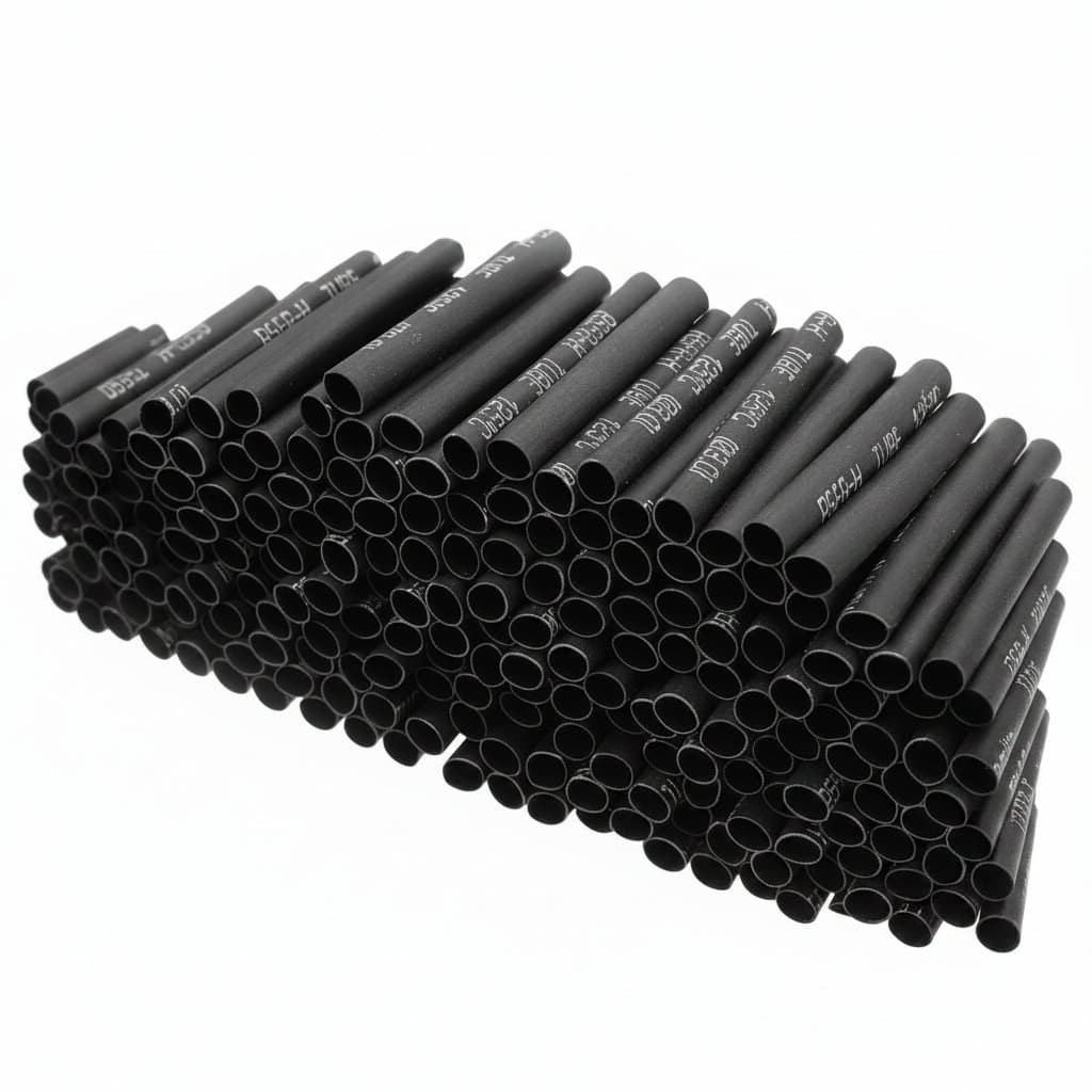 Heat Shrink Tubing Kit | Black Polyolefin Waterproof Sleeving | 420-Piece Assortment