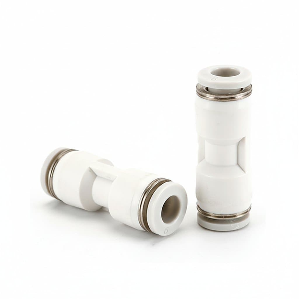 CG 10pcs White PU Straight Plastic Push in Pneumatic Fitting - Premium Industrial & Machinery > Hydraulics & Pneumatics with professional quality and features