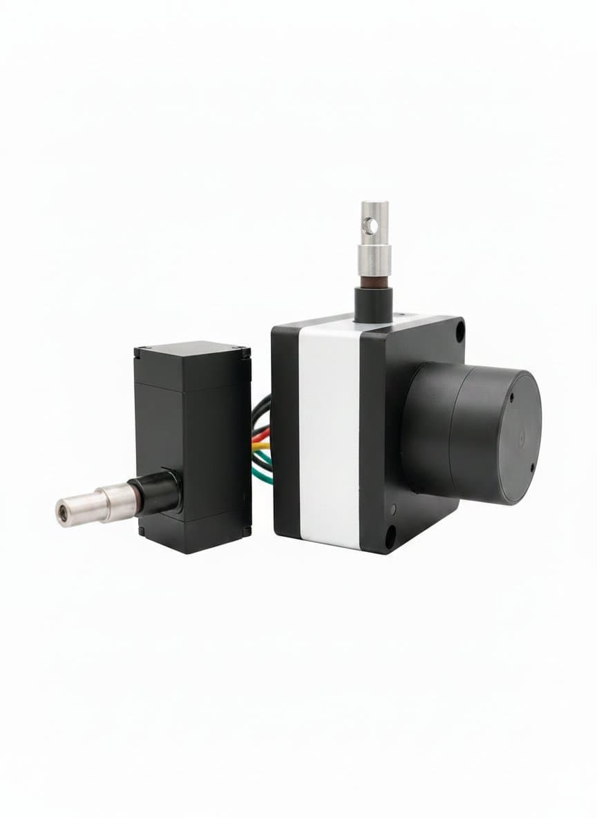 Waterproof draw wire linear displacement sensor, a pull rope position transducer for industrial motion control.