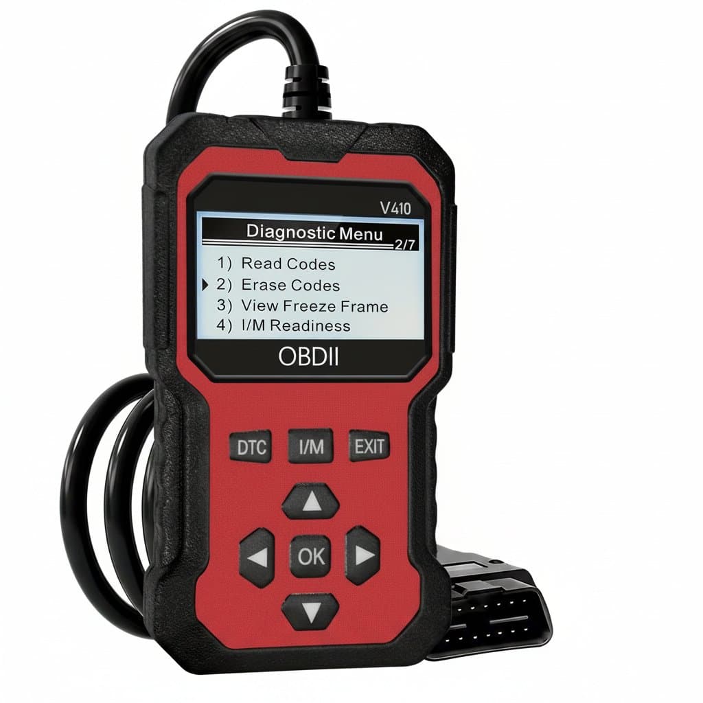 Enhanced universal OBD-II scanner for reading and clearing engine fault codes in vehicles manufactured from 1996 onward.