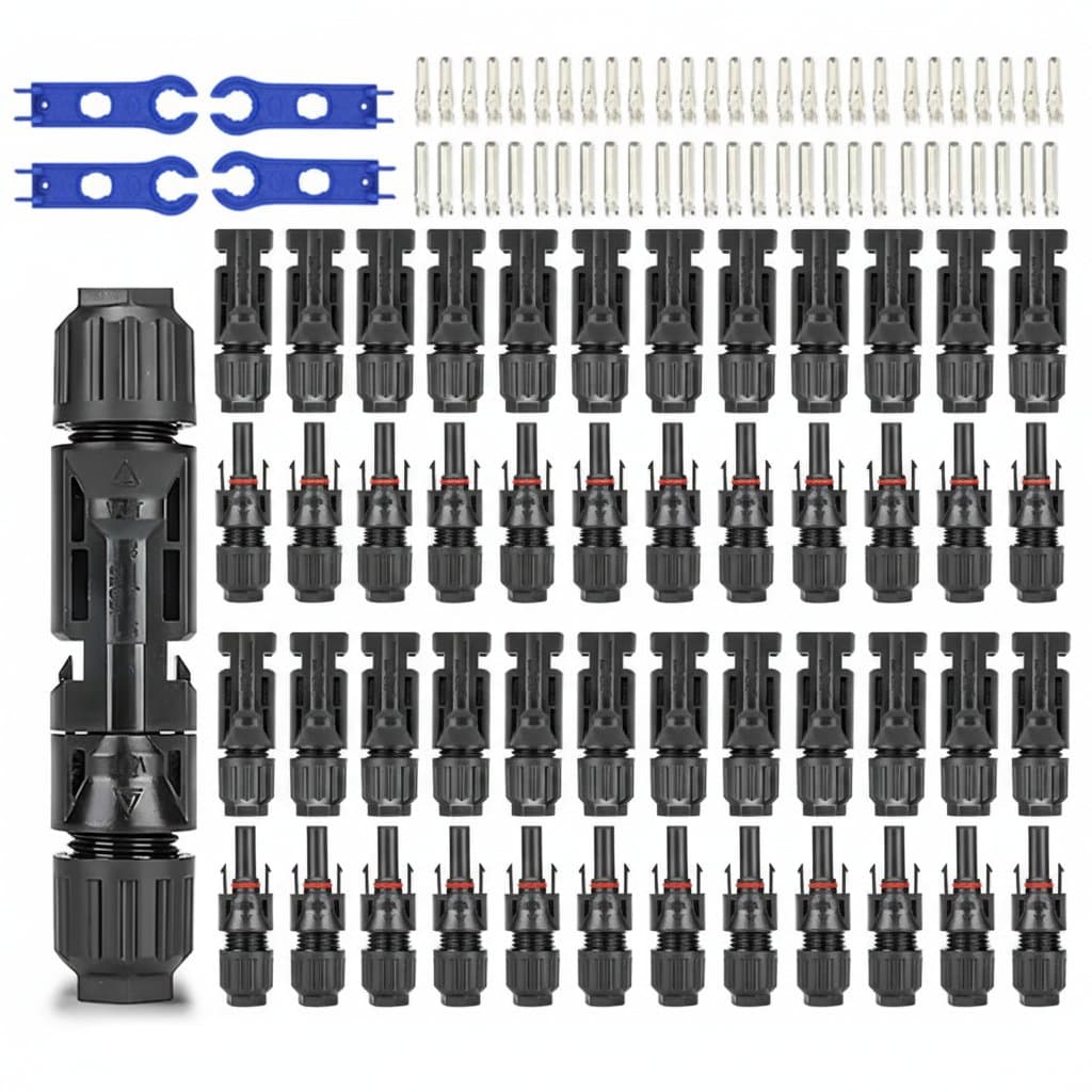 Solar Panel Connector Kit | 1000V 30A PV/MC4 | 2.5-6mm² Wire | Weatherproof & Secure - Image 1