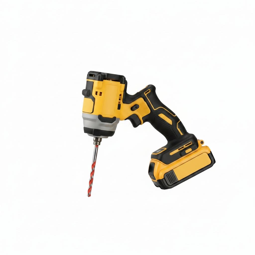 DeWalt DCF850 20V MAX XR cordless impact wrench with battery, showing compact design and metal chuck for high-torque applications.