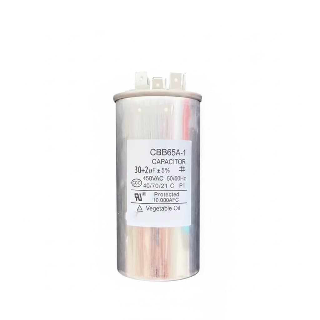 Professional-Grade CBB65A Dual-Run Capacitor | 450V AC Compressor & Fan Motor | 25µF + 1.5µF / 60µF + 6µF - Image 1