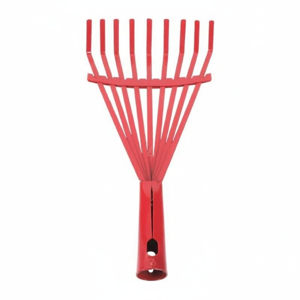 Steel Hand Grass Rake | 9-Tooth Wire Broom Design | Leaf Cleaning & Garden Maintenance
