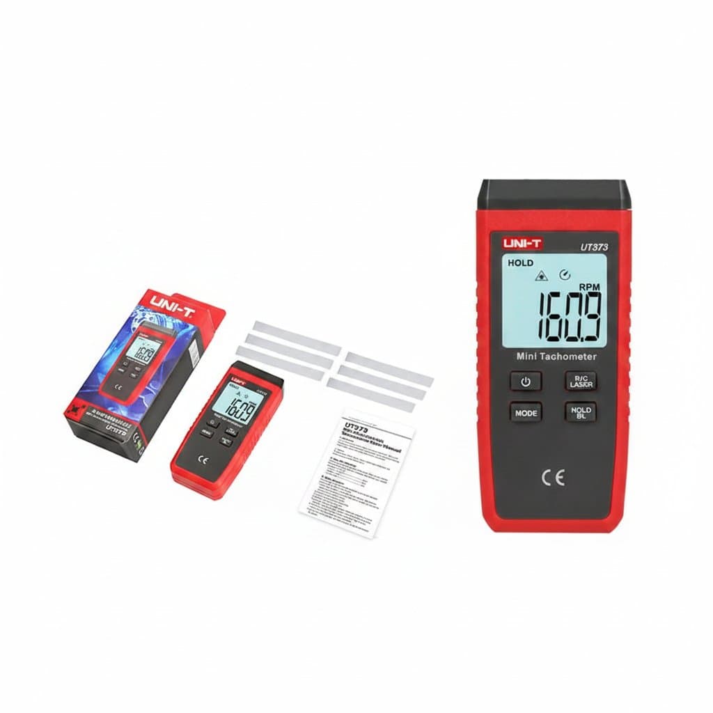 Digital Tachometer | Non-Contact RPM Meter | 99999 Count Backlit Display - Professional Grade Tool