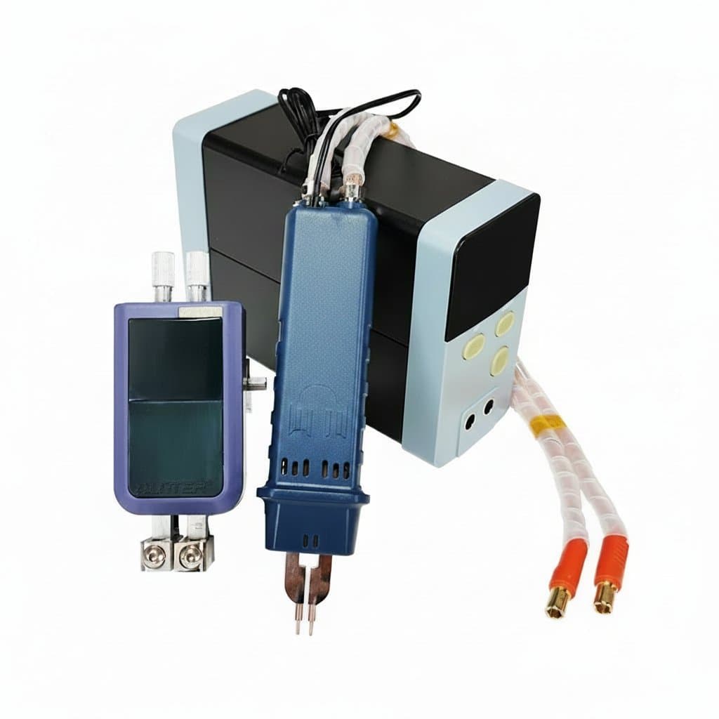 Heltec 2500A 14.5KW Faraday Capacity Spot Welder for pure nickel strips on 0.1-0.3mm battery cells, professional-grade machine.