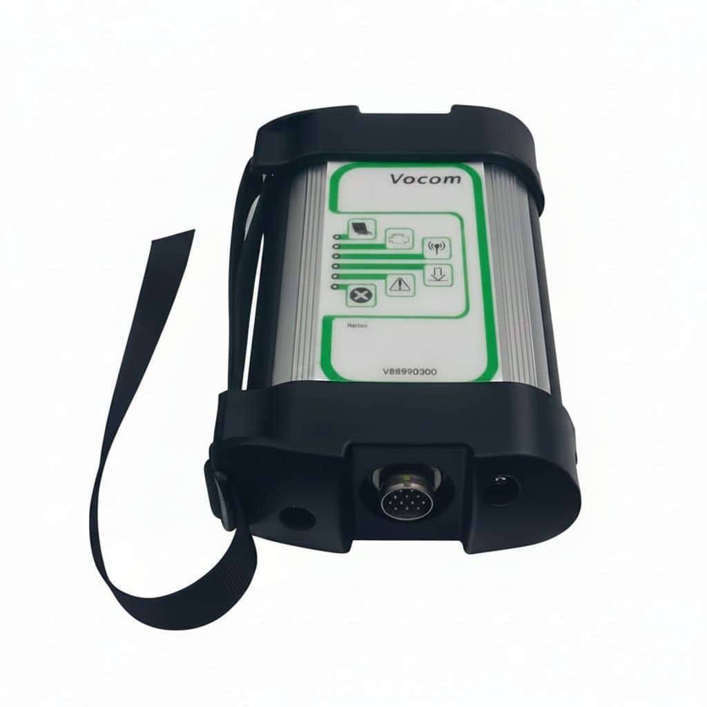 Volvo VCADS VOCOM Y1 diagnostic scanner tool for excavators and construction equipment, version 2.8.150 with PTT functionality.