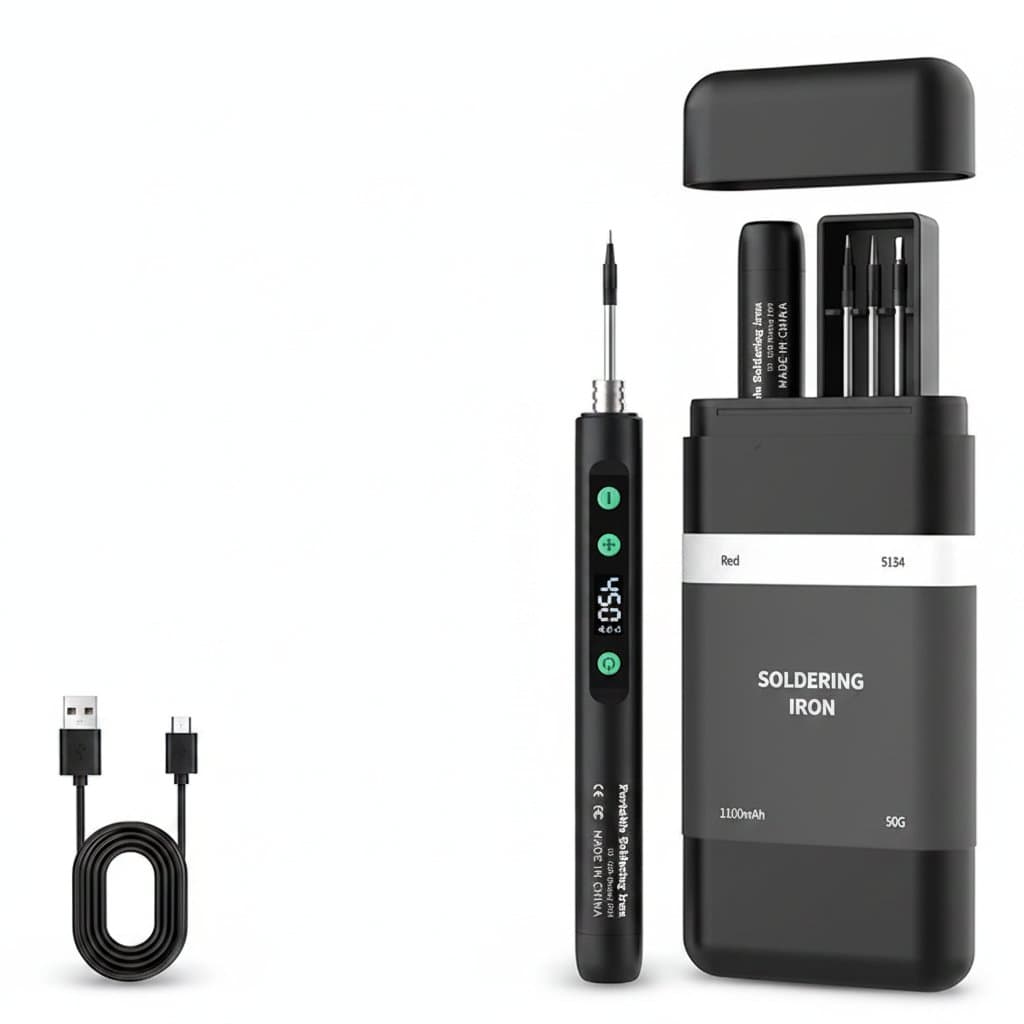 Wireless Soldering Iron Kit | USB-C Rechargeable | 180-450°C Adjustable Temperature