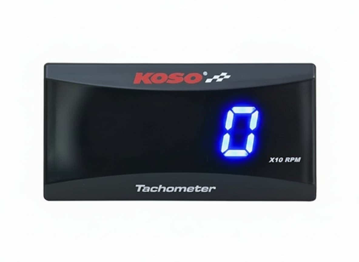 Digital RPM Meter | Square LCD Tachometer Gauge | Engine Hour Meter with Bracket - Professional Grade Tool
