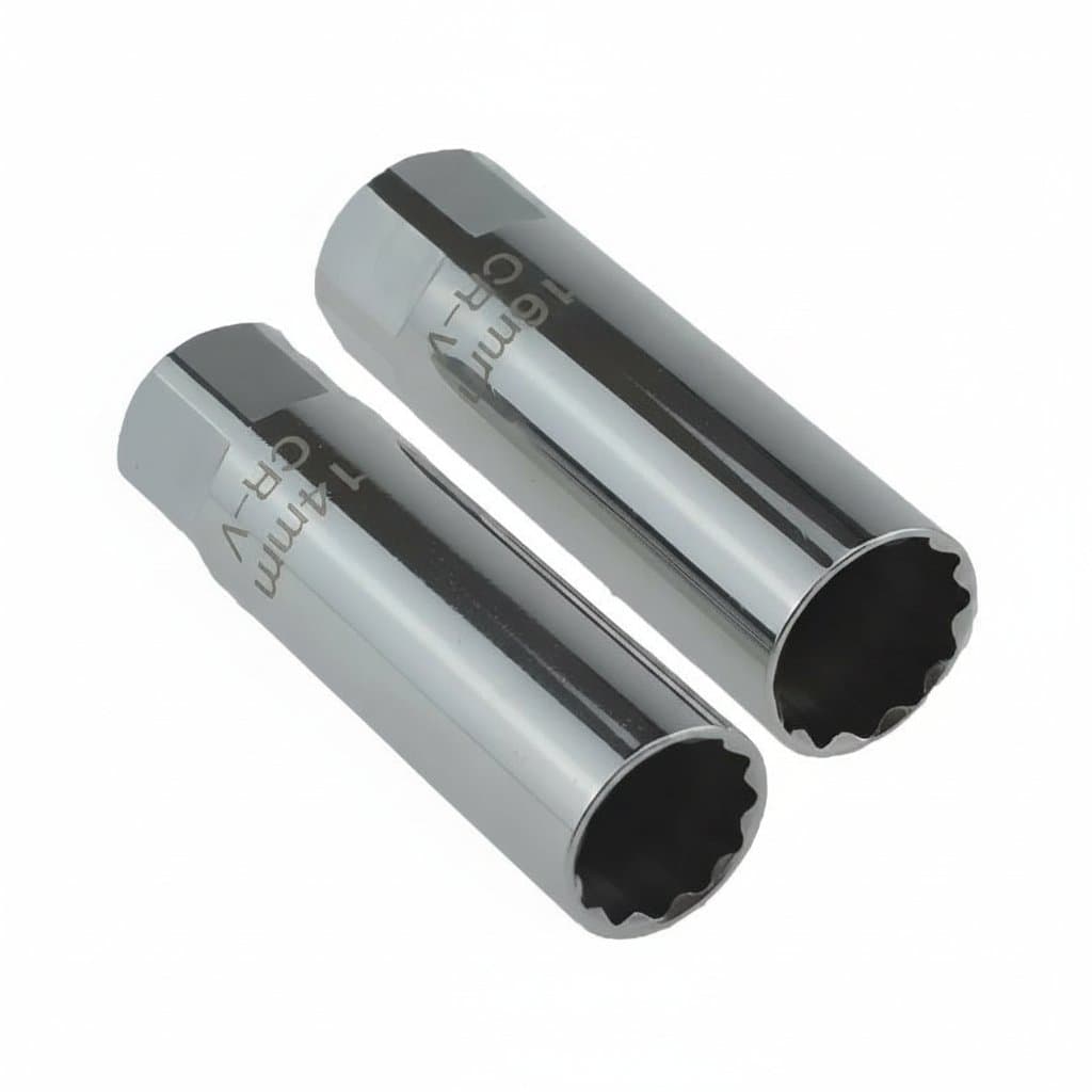 A versatile universal spark plug socket wrench, featuring a strong magnetic 12-angle thin-walled design for easy disassembly.