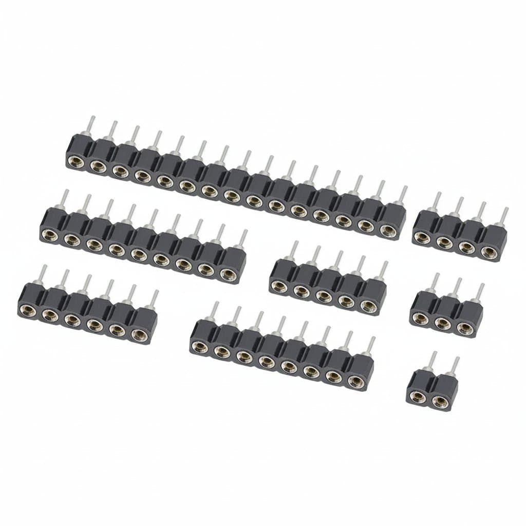 2.54mm Pin Header Connector | SMD Female Socket | 1-40 Pin Straight Design - Image 1
