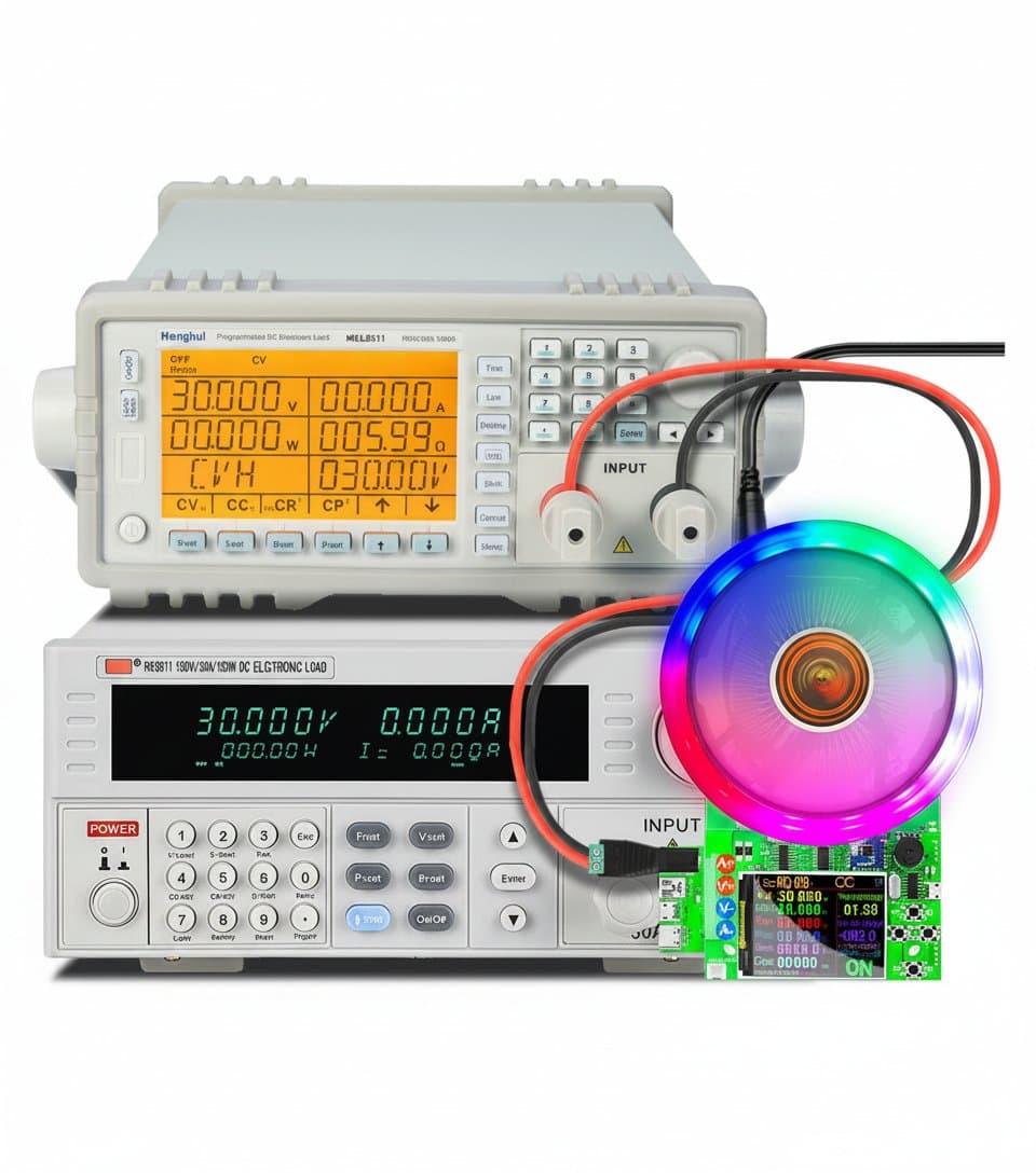 180W DC tester APP electronic load lithium battery capacity monitor discharge charge power meter supply checker + PD/QC Trigger
