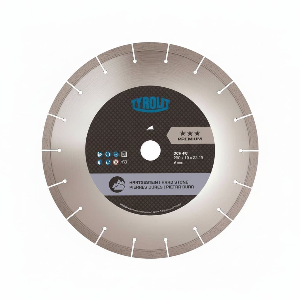 TYROLIT Diamond cutting disc DCH FC Premium, 125 mm diameter with 22.23 mm bore and 7 mm thickness for professional cutting applications.