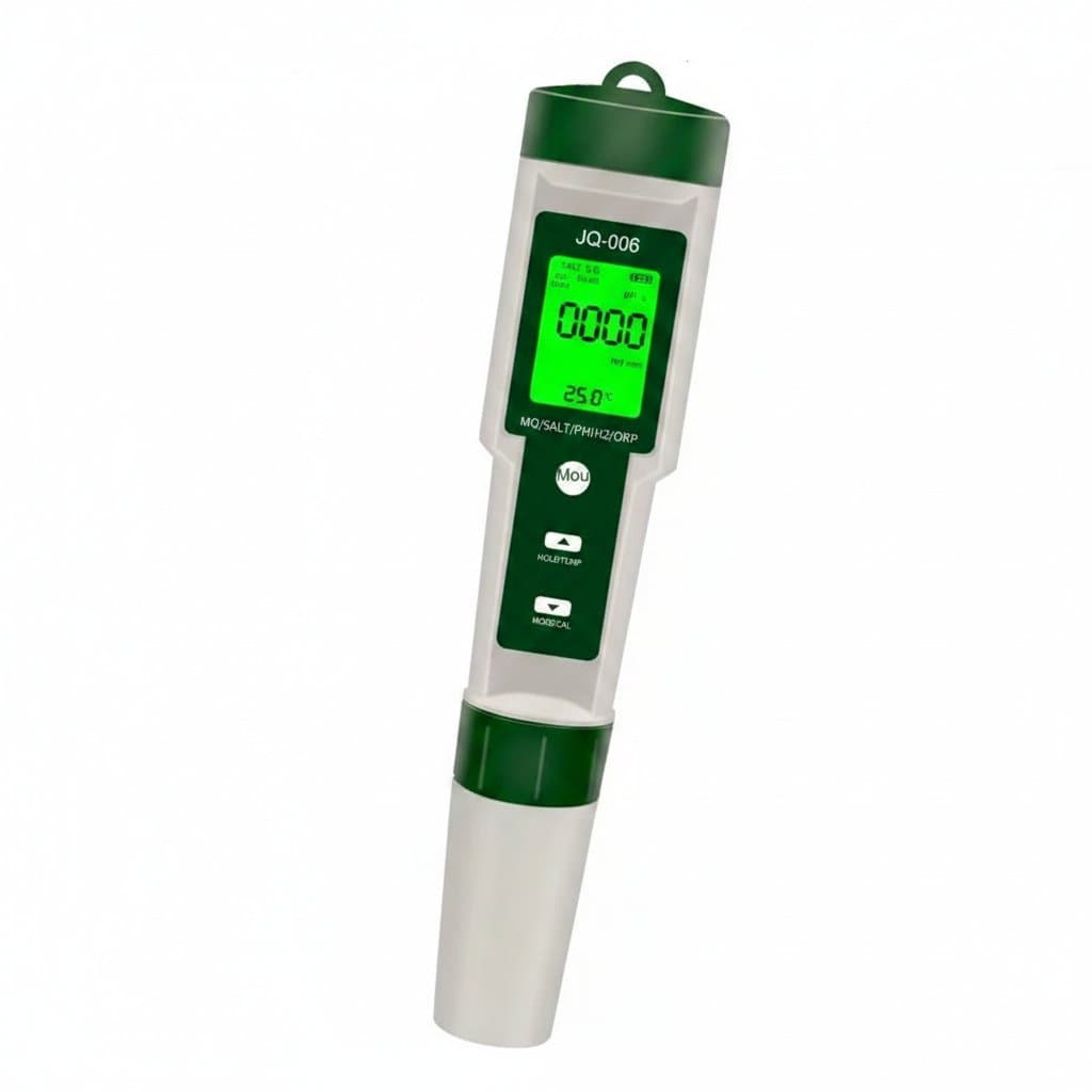 10-in-1 Water Quality Meter | pH, EC, TDS, ORP, Salinity, Temperature | For Aquariums, Pools, Hydroponics - Professional Grade Tool
