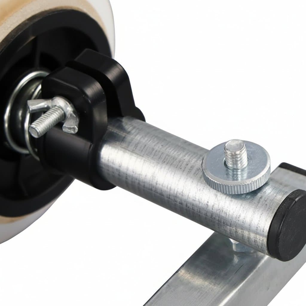 Professional adjustable elastic wrap manual bracket for wrapping film packaging, featuring a sturdy handle and film dispenser for secure artifact packaging.