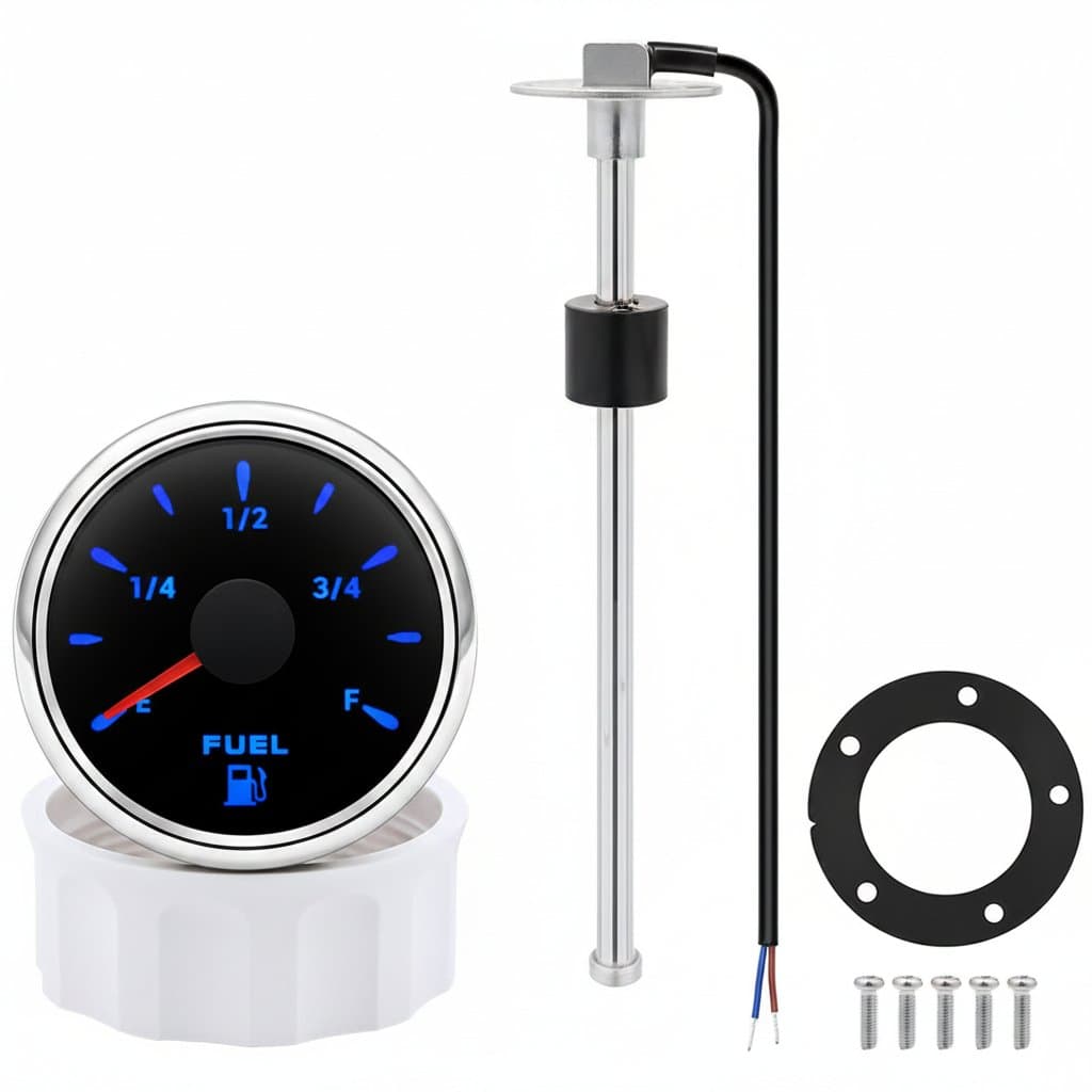 52mm Marine Boat Fuel Level Gauge 7-color backlight Digital - Premium Automotive & Powersports > Fuel Pressure Gauges with professional quality and features
