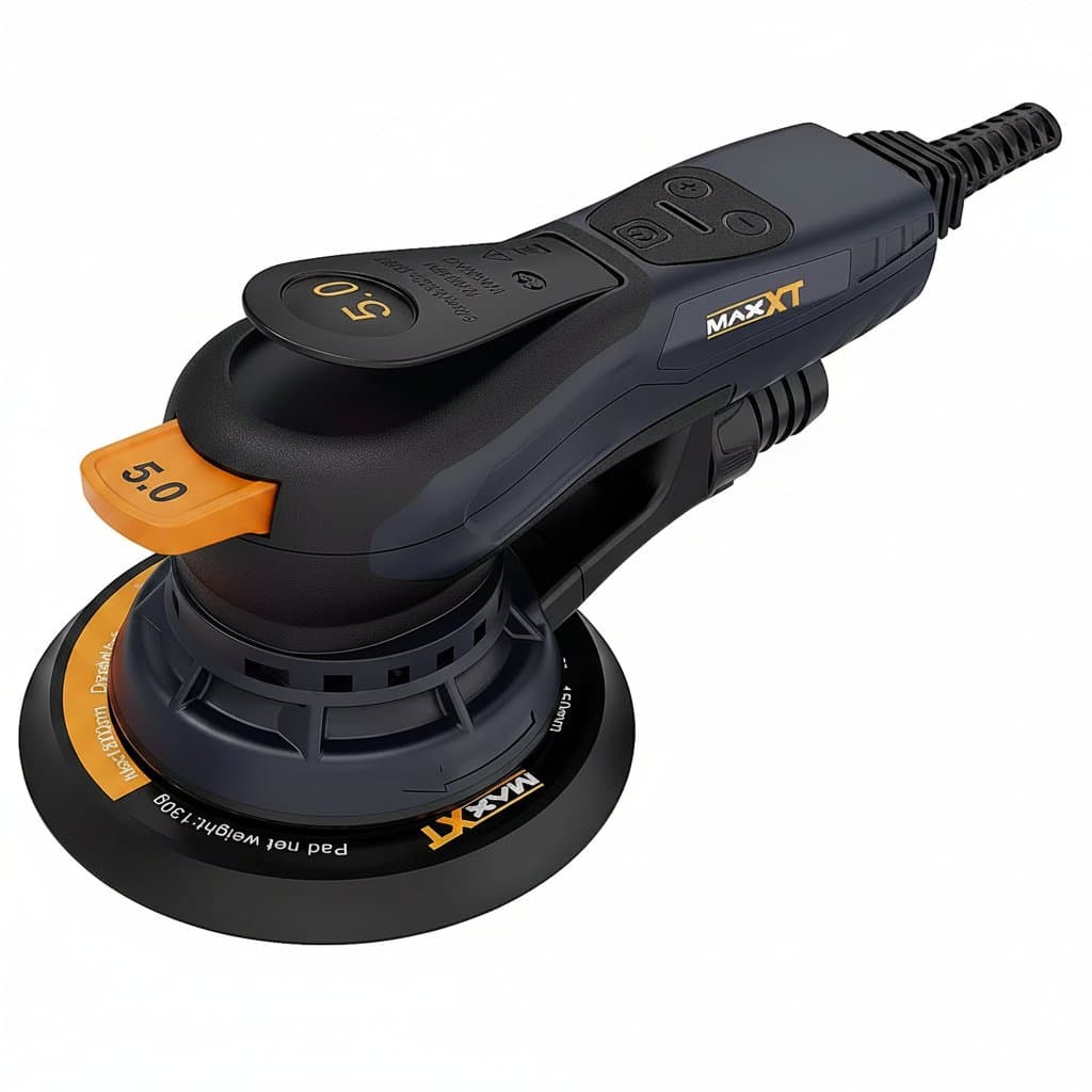 6-inch orbital wall grinding machine with multifunction vacuum head for putty, car polishing, and wood corner sanding.