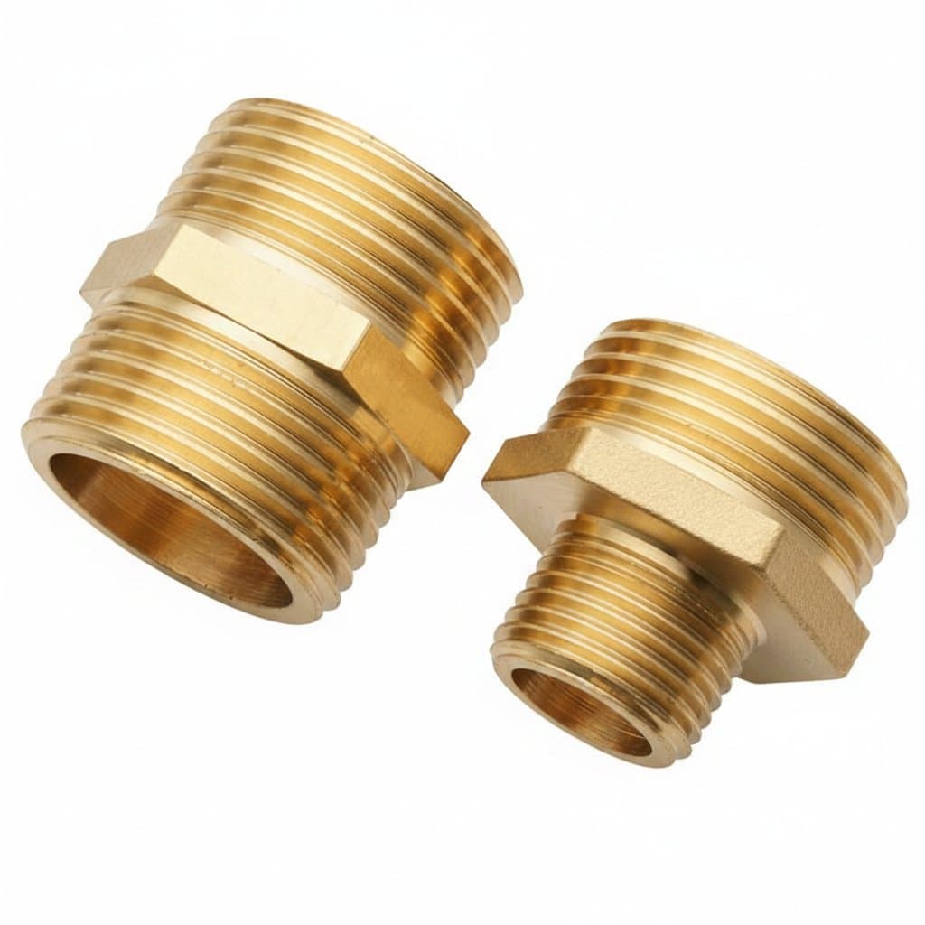 Brass Pipe Hex Nipple Fitting Quick Adapter 1/8\ - Image 1