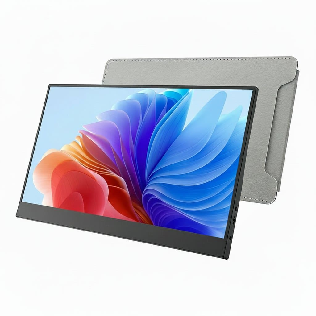 15.6" Portable Monitor, front view, with a thin bezel.