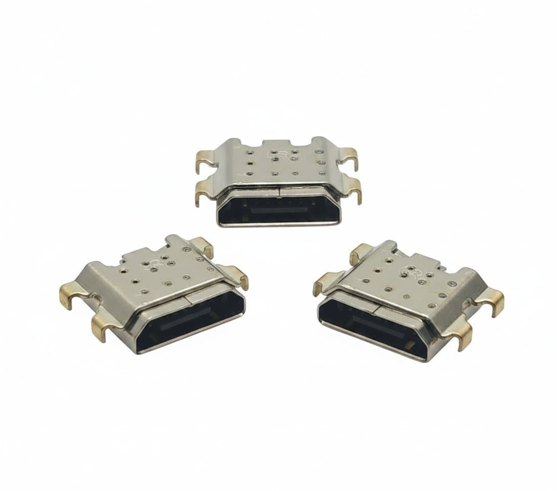 Replacement Micro USB charging port socket for LG K22, K12, K40, Q60, LMK200 and Redmi 9A, 9C, A01, A03 Core phones, 10-100 piece bulk pack.