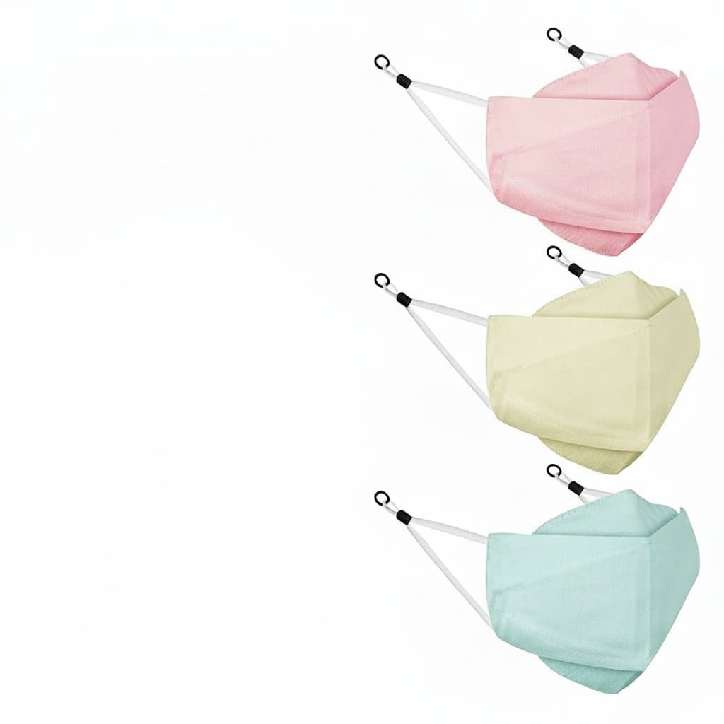 3D unisex face mask with nose wire and adjustable earloop, a 3-pack of comfy fogging cloth fabric for outdoor sports and riding.