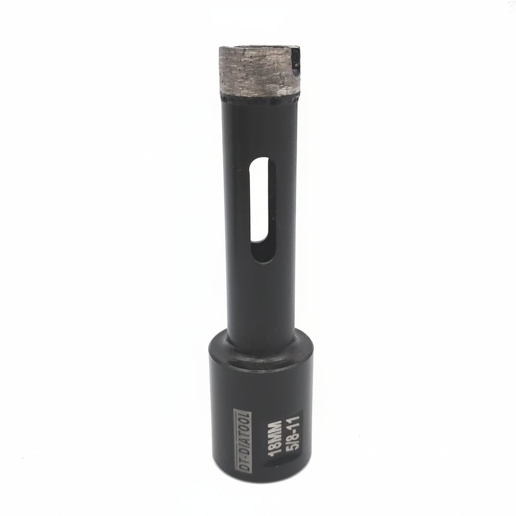 M14 Thread Diamond Vacuum Brazed Core Bit Set for drilling porcelain, granite, and marble tiles with a dry drill.