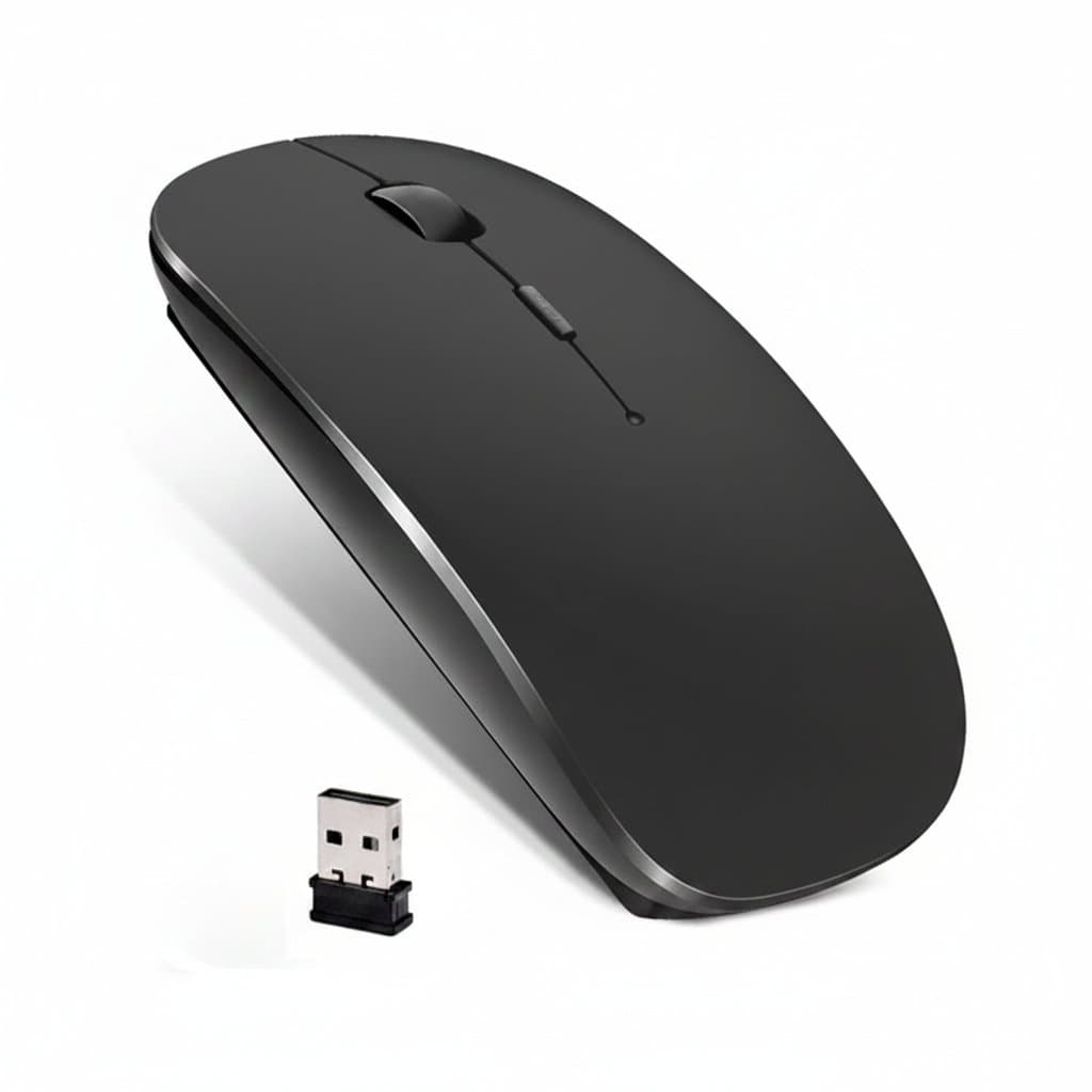 Silent Wireless Mouse | Dual-Mode Bluetooth & 2.4GHz | Ergonomic Design for Office & Laptop