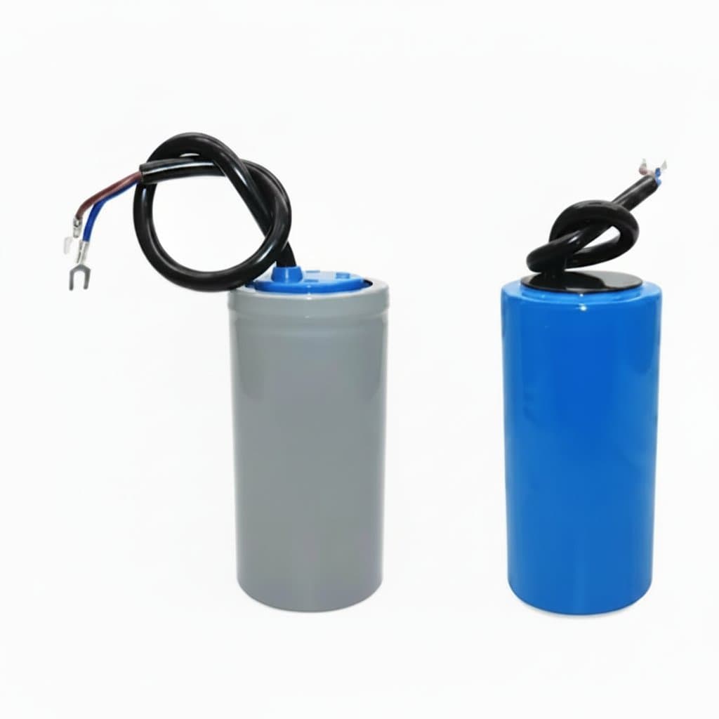 Single-phase motor capacitor kit with 250V CD60 start capacitor and 450V CBB60 run capacitor in 55UF to 65UF ratings