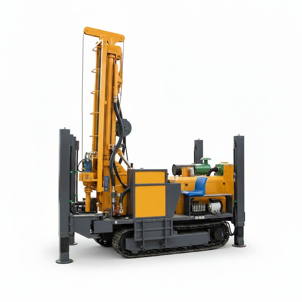 Professional Truck Mounted Rotary Drilling Rig 500m Deep Air/Water System for Water Well and Geothermal