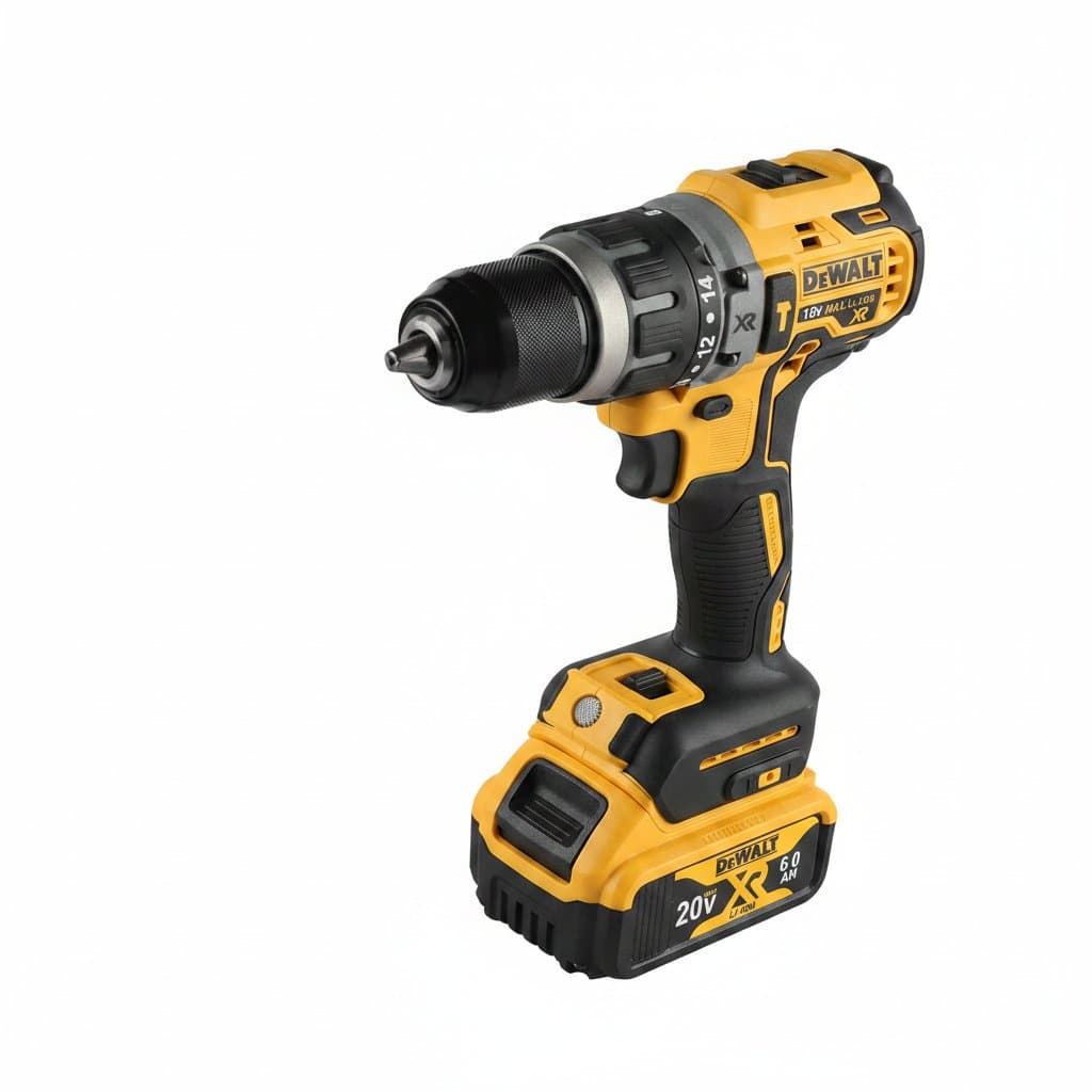 DeWALT DCD796 20V Brushless Cordless Drill with 70Nm torque, 14+1 clutch settings, and ergonomic grip for comfortable, precise drilling.