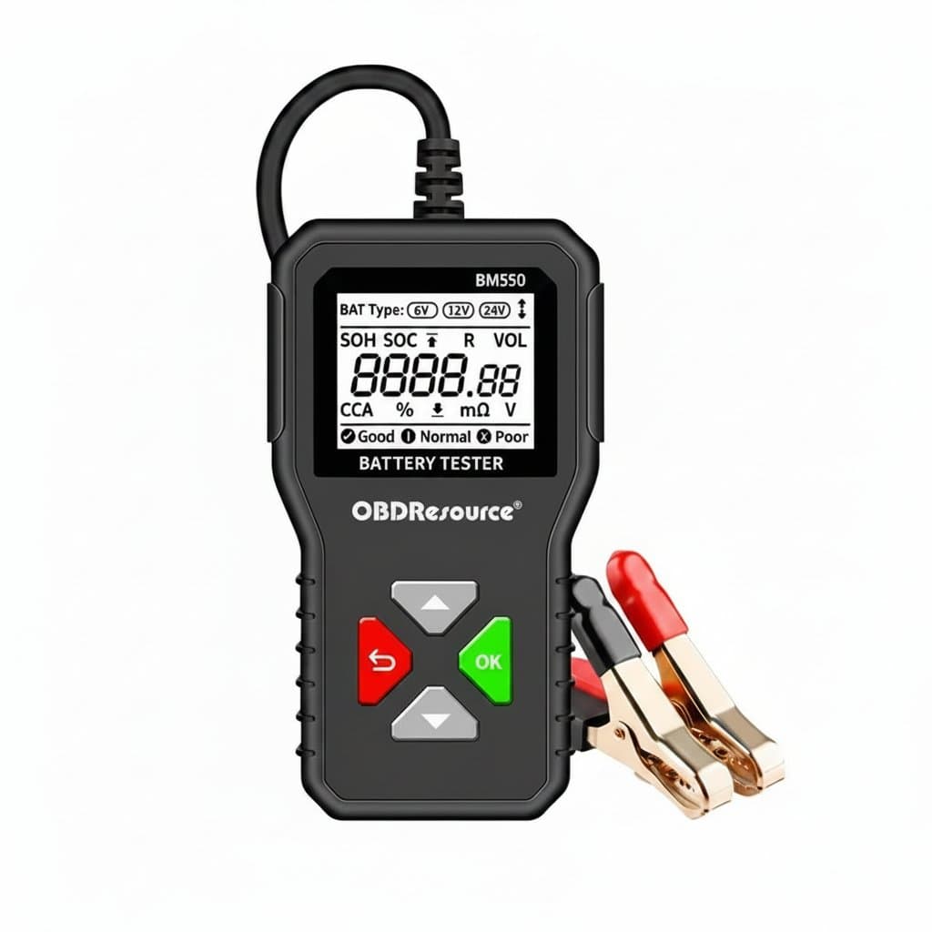 Car Battery Tester | 6V 12V 24V Battery Analyzer | 100-2000 CCA Auto Diagnostic Tool