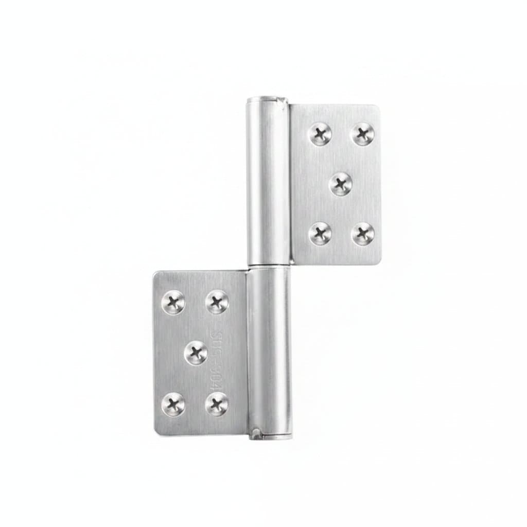 Set of 20 flag-shaped stainless steel detachable hinges, 2-inch size, for aluminum doors, bathroom doors, and removable furniture applications.