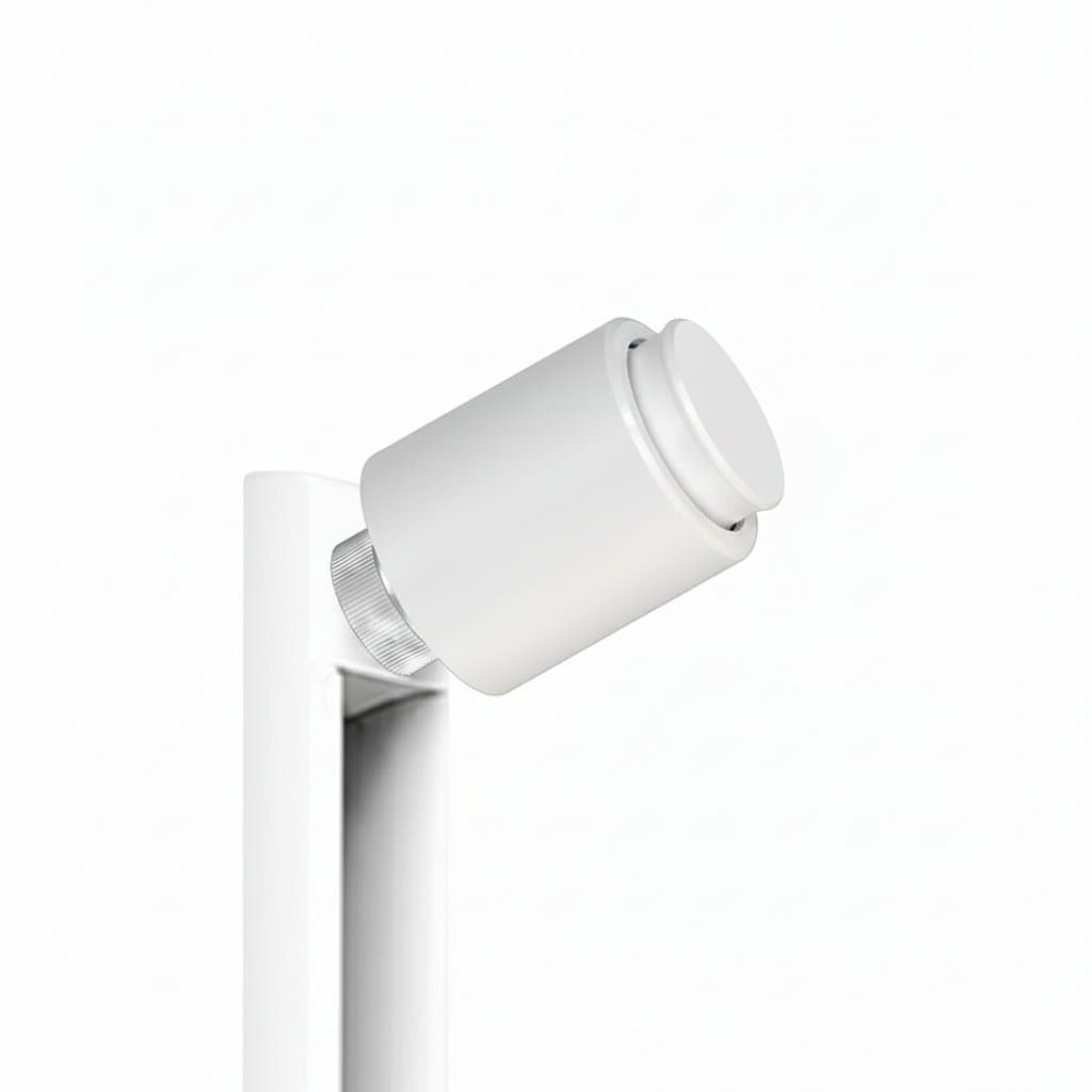 Smart Thermostatic Radiator Valve, a white cylindrical device with a digital display.