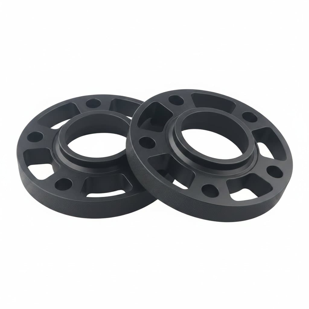 Two aluminum wheel spacers designed for BMW E/F-Series vehicles, with a 5x120 PCD and 72.56mm CB.