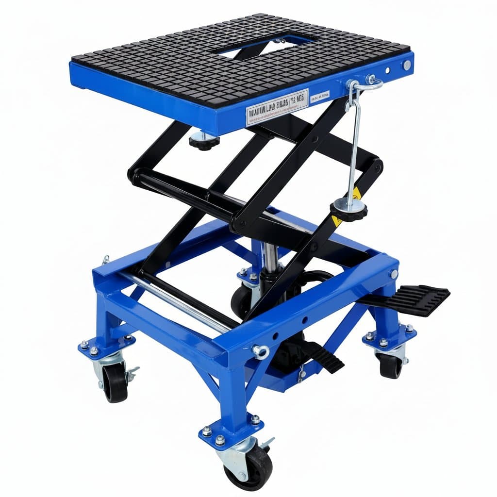 Hydraulic Motorcycle Lift | 350 lb Capacity | Foot-Operated Scissor Jack for ATV & Dirt Bikes